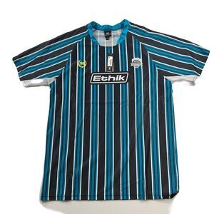 Ethik Elastico‎ Soccer Jersey Mens Medium Blue Black Stripe